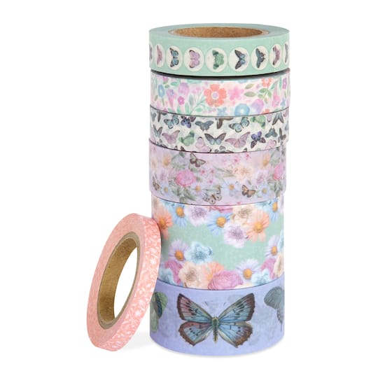 7-Piece Butterfly Washi Tape Tube by Recollections™